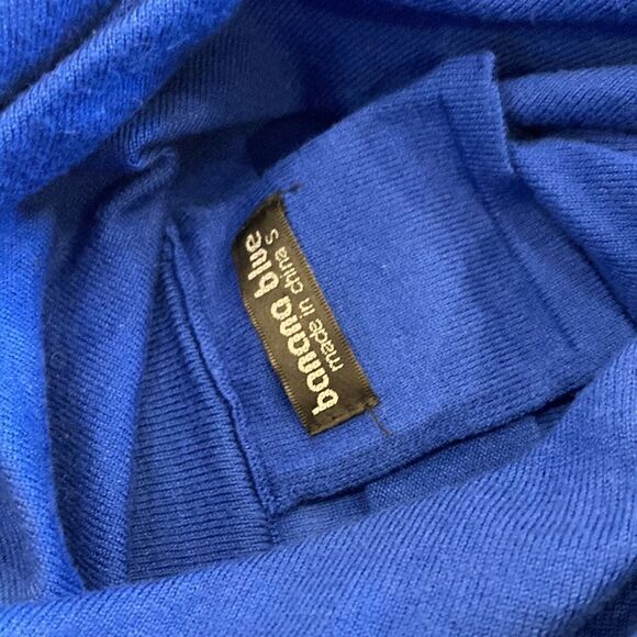 Banana Blue Label Australia Cobalt Blue Textured Boxy Open Back Sweater Small - Picture 7 of 9